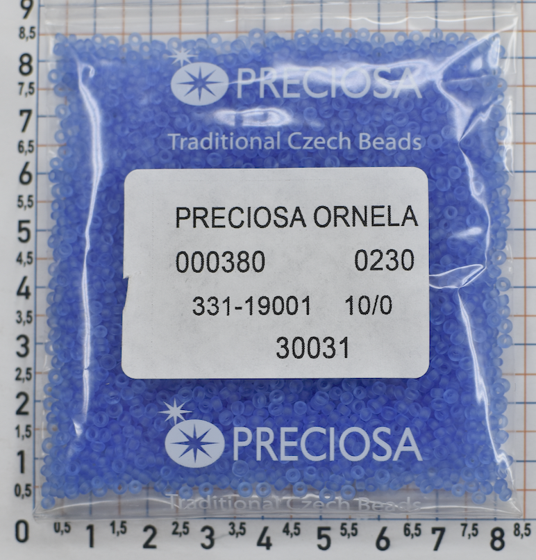 Бісер PRECIOSA № 10 / 0 прозорого № 30031 пакет 50 грам