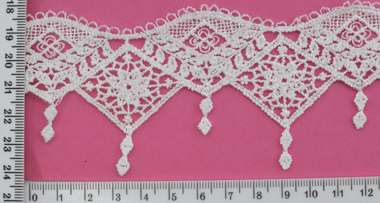 Гіпюр мереживо п  е шир 6см бел