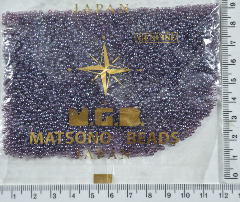 Бісер №11 / 0 "MATSUNO" -Японія (50гр) №527 сірий металік