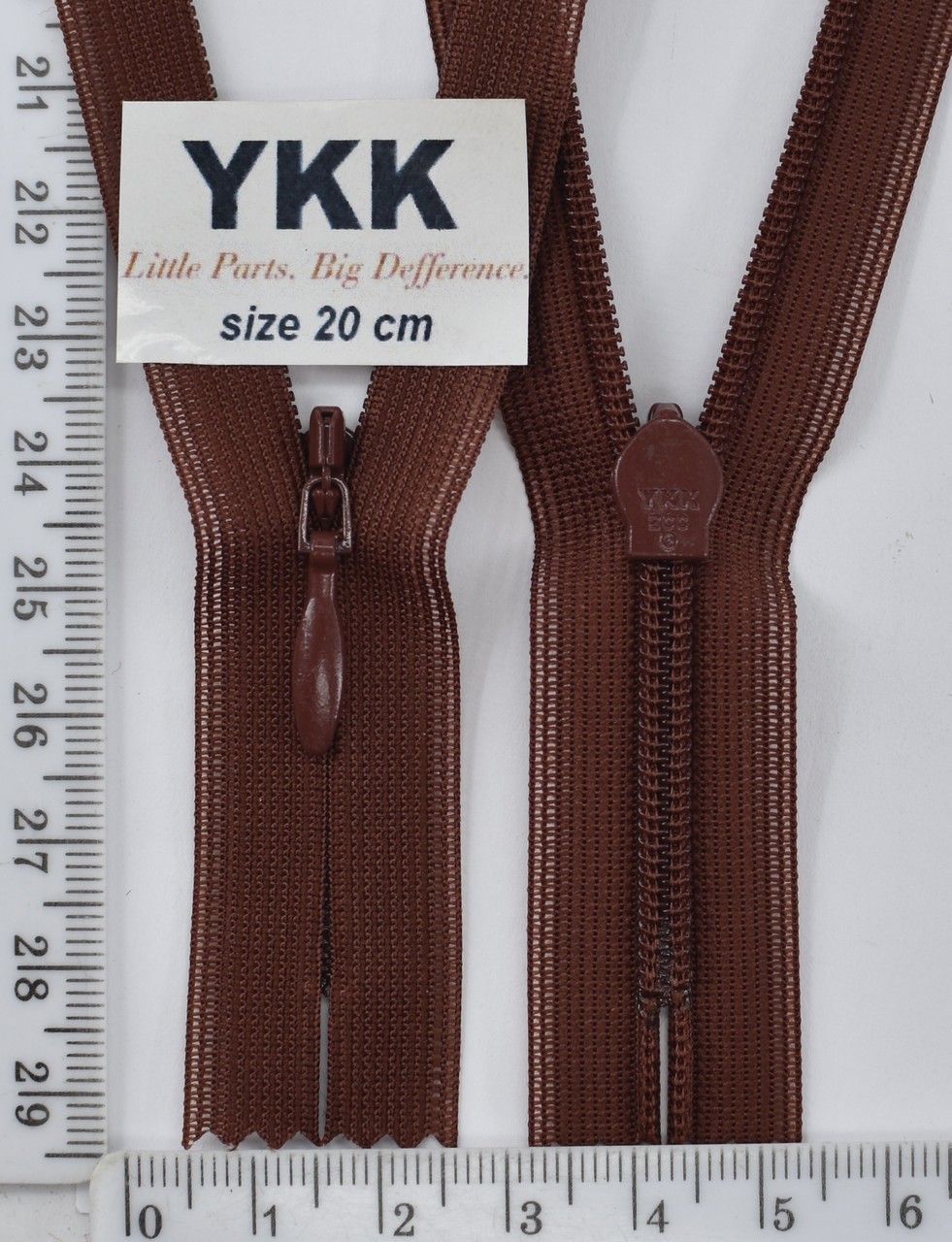 Блискавка спіраль №2 YKK Японія потайна нейлон 20см (097) т.бордо