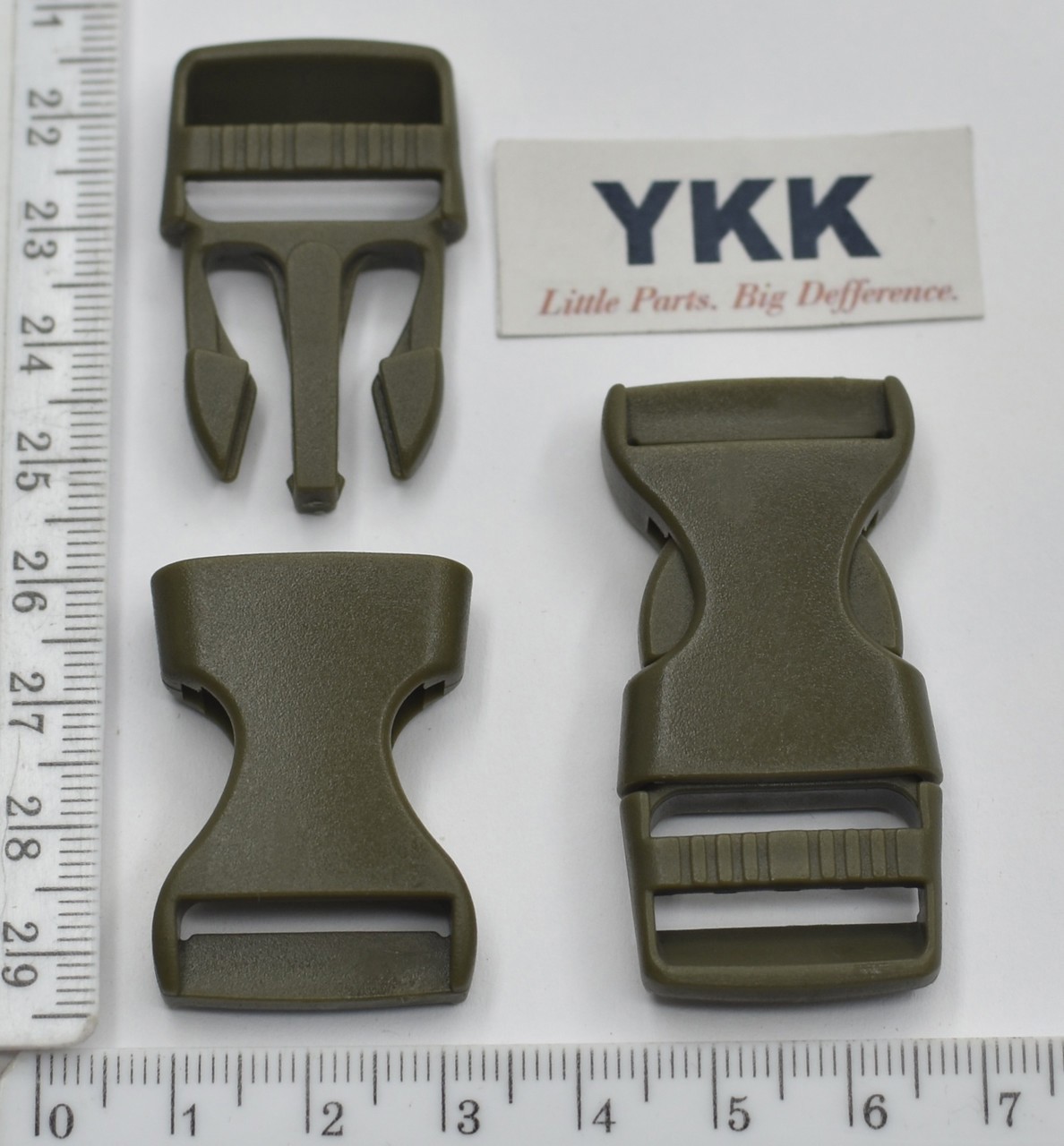 Карабін фастекс  пластм під тасьму шир 20мм суперміцний YKK хакі