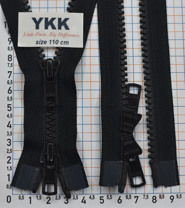 Блискавка 110см трактор №5 YKK VSMR-5-DA-DAG3-E-P14N чорна
