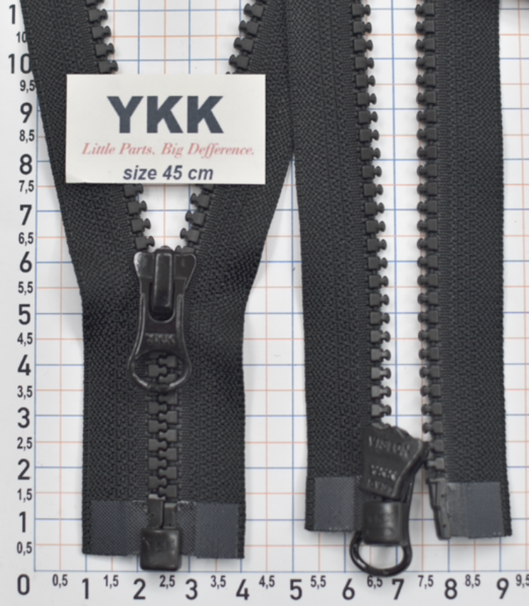 Блискавка 45см трактор № 5 YKK Японія VSC-56--DALHD- PE14  чорний (1)
