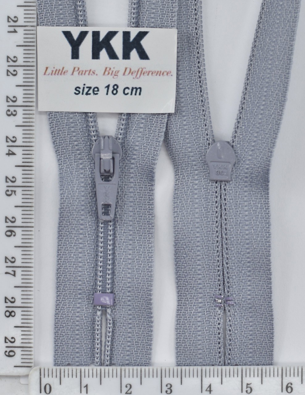 Блискавка спіраль №3 YKK Японія 18см (361) св сірий