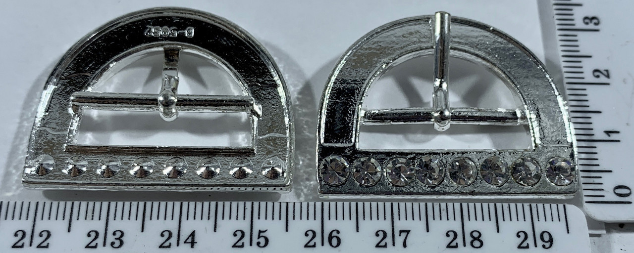 Пряжка страза №7127 щір 2,5 см срібло