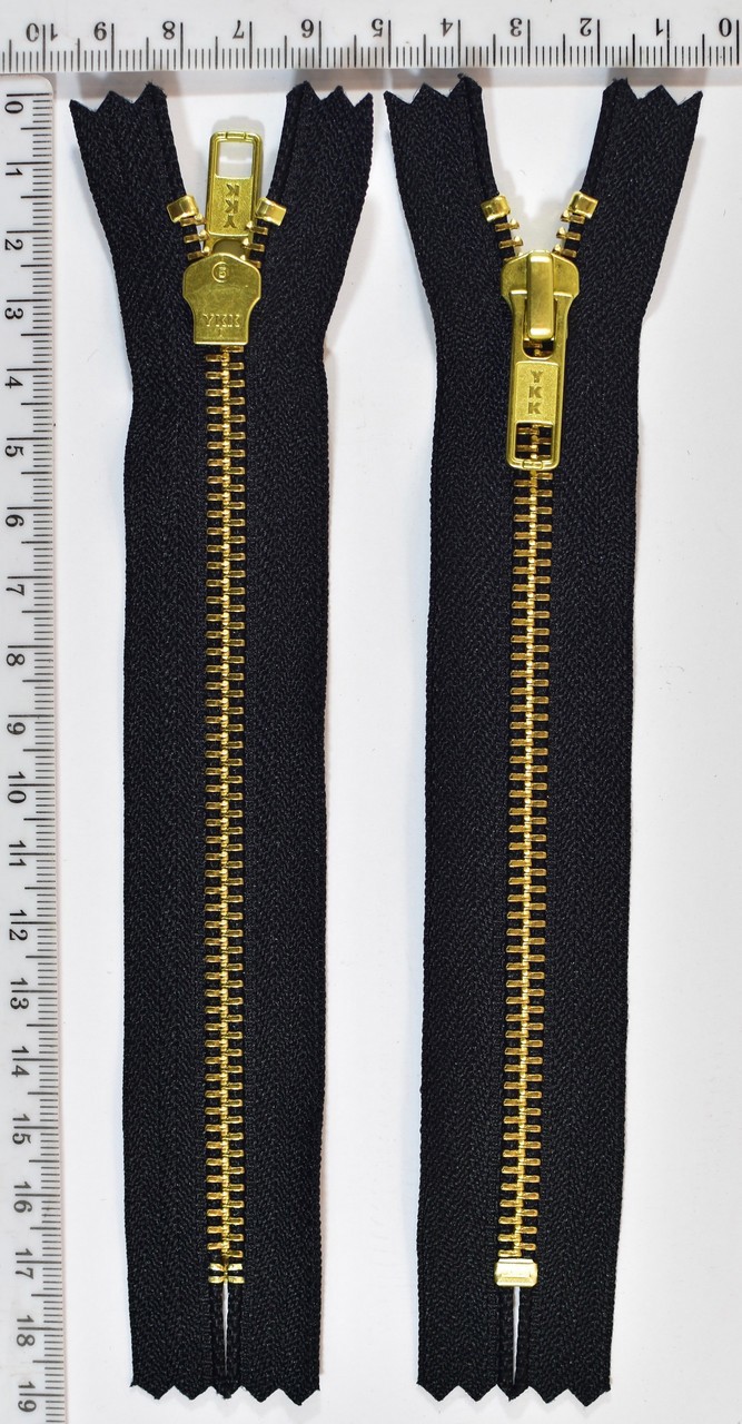 Блискавка метал №5 YKK Японія 16см золото