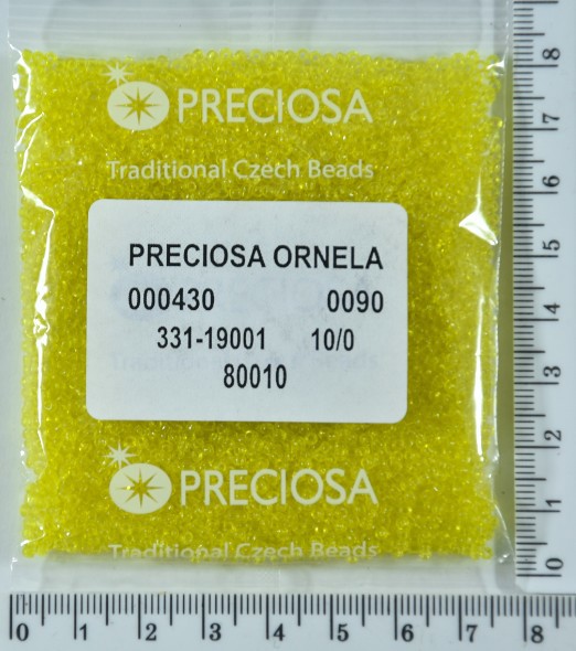 Бісер PRECIOSA №10 / 0 прозорого №80010 пакет 50 грам