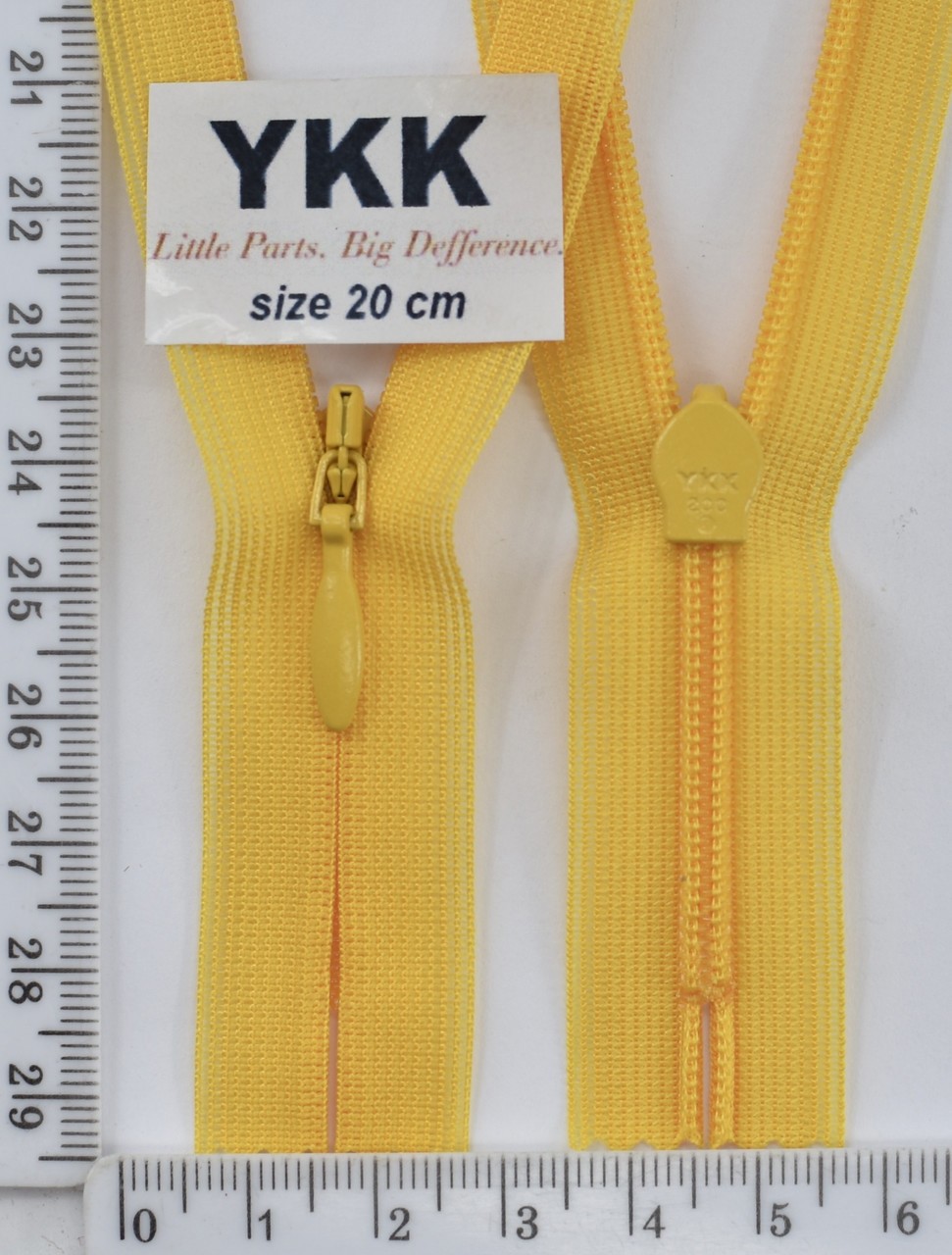 Блискавка спіраль №2 YKK Японія потайна нейлон 20см (506) яєчний