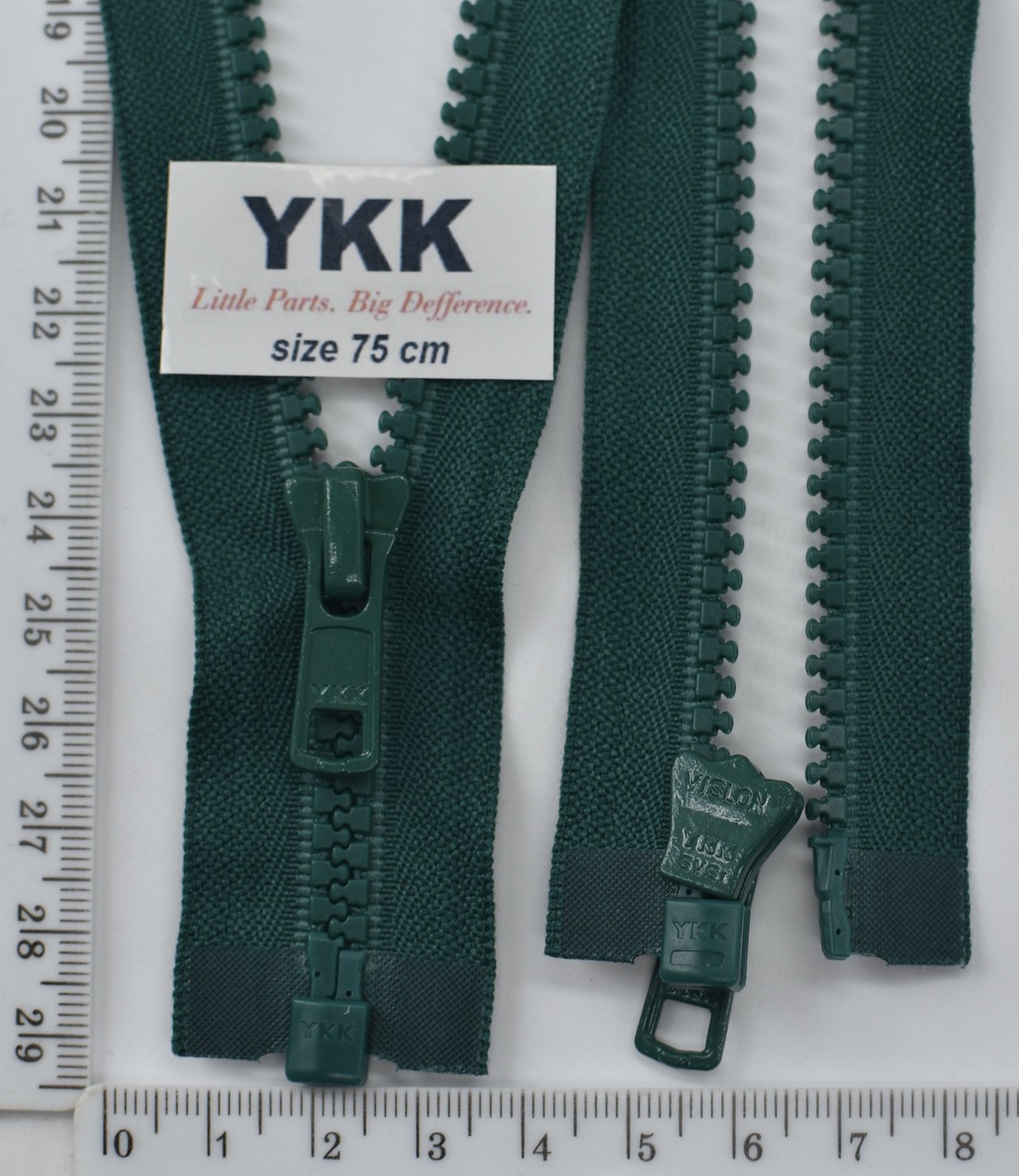 Блискавка трактор №5 YKK Японія разьемний 75см (295) т зелен