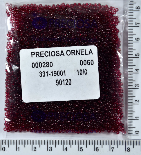 Бісер PRECIOSA №10 / 0 прозорого №90120 пакет 50 грам