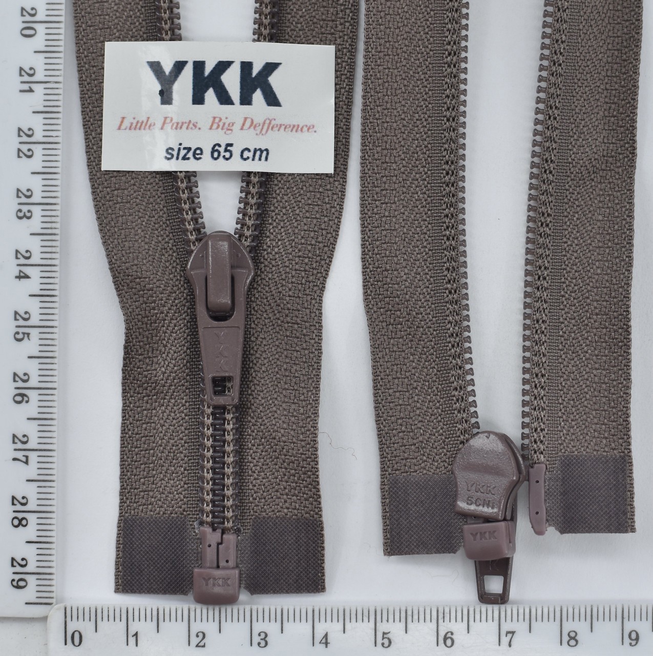 Блискавка YKK спіраль №5 разьемний 65см (296) т бежевий