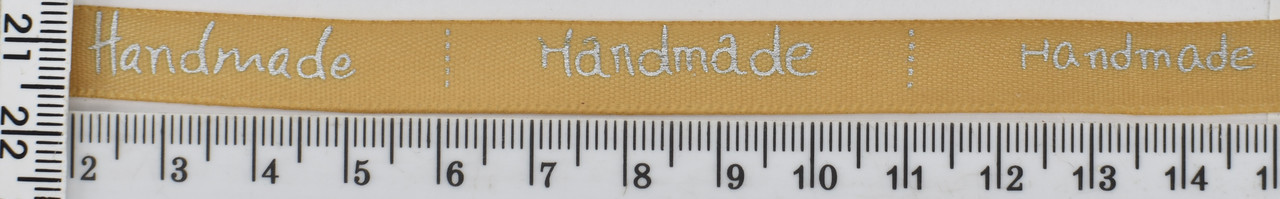 Стрічка атласна шир = 1см HAND MADE персик