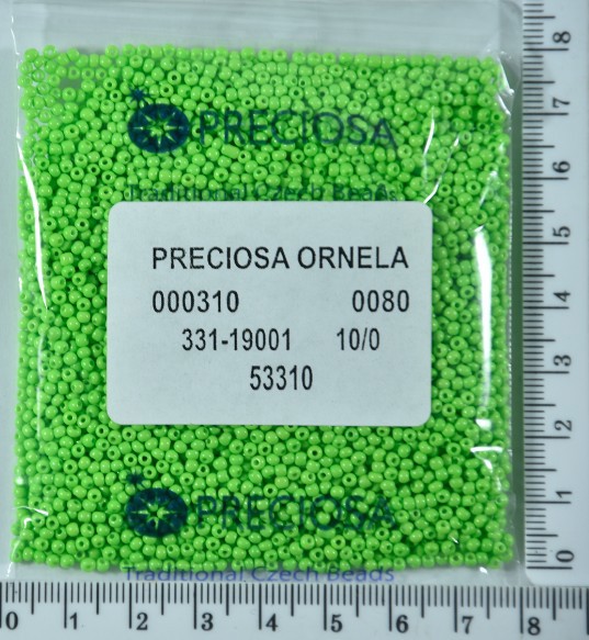 Бісер PRECIOSA №10 / 0 натурал №53310 пакет 50 грам