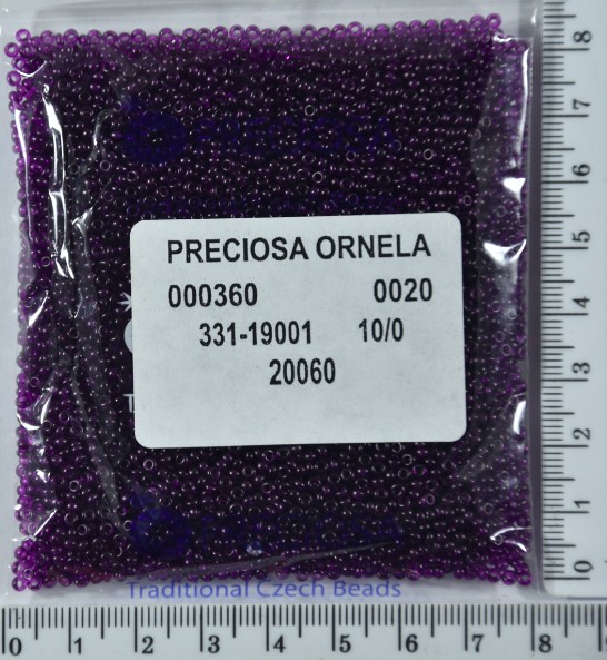 Бісер PRECIOSA №10 / 0 прозорого №20060 пакет 50 грам