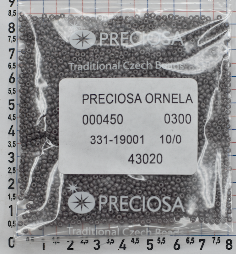 Бісер PRECIOSA № 10 / 0 натурал № 43020 пакет 50 грам
