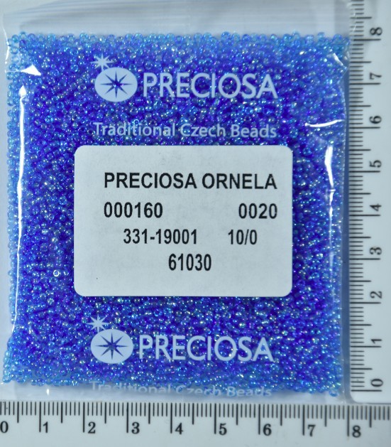 Бісер PRECIOSA №10 / 0 прозо-Райдужний №61030 пакет 50 грам