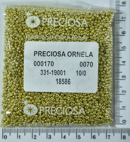 Бісер PRECIOSA №10 / 0 металік №18586 пакет 50 грам