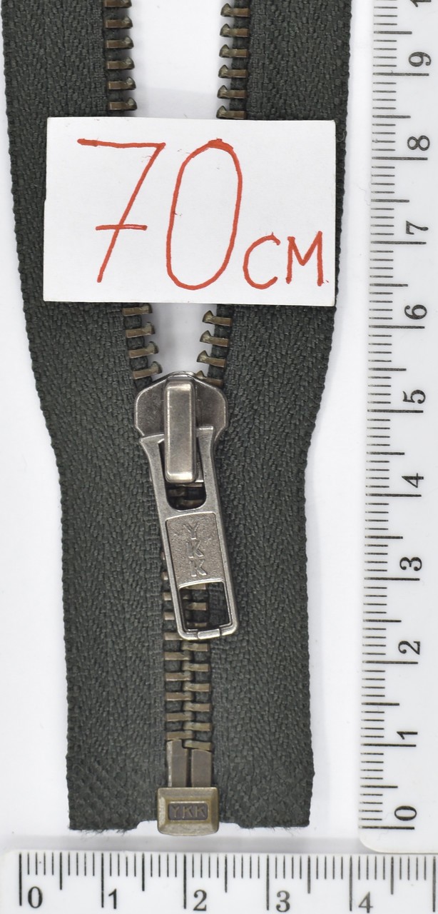 Блискавка метал №5 YKK Японія 70см зелен