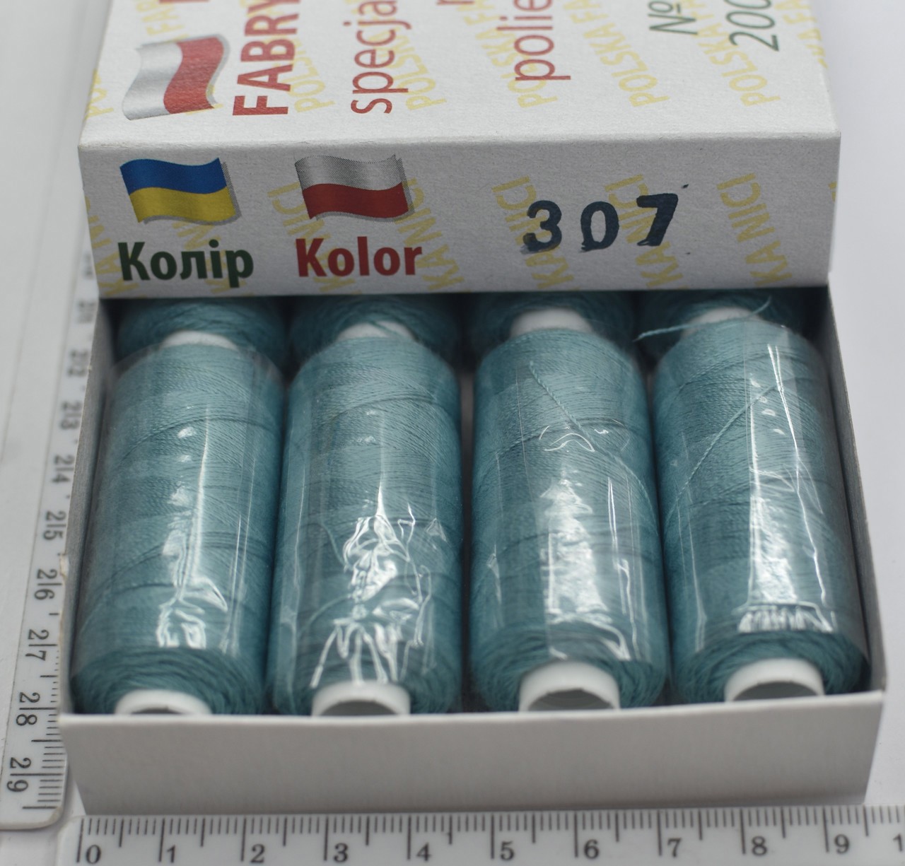 Нитка п / е армовані №50е (аналог №36 джинс) 200ярд Польща №307
