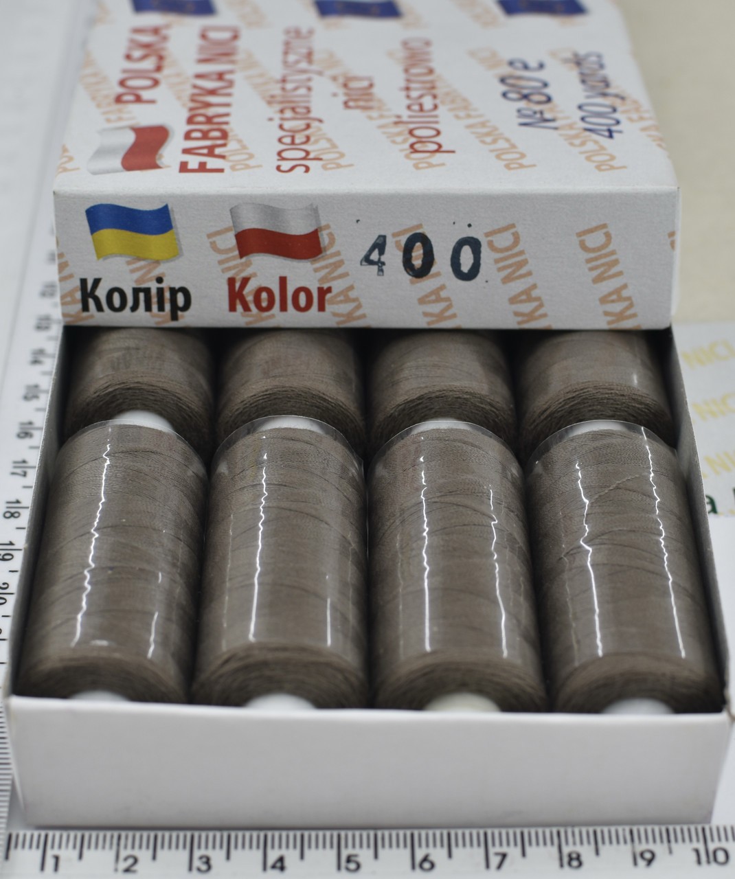 Нитка поліестер армовані №80 (аналог №40 / 2) 400ярд Польща №400