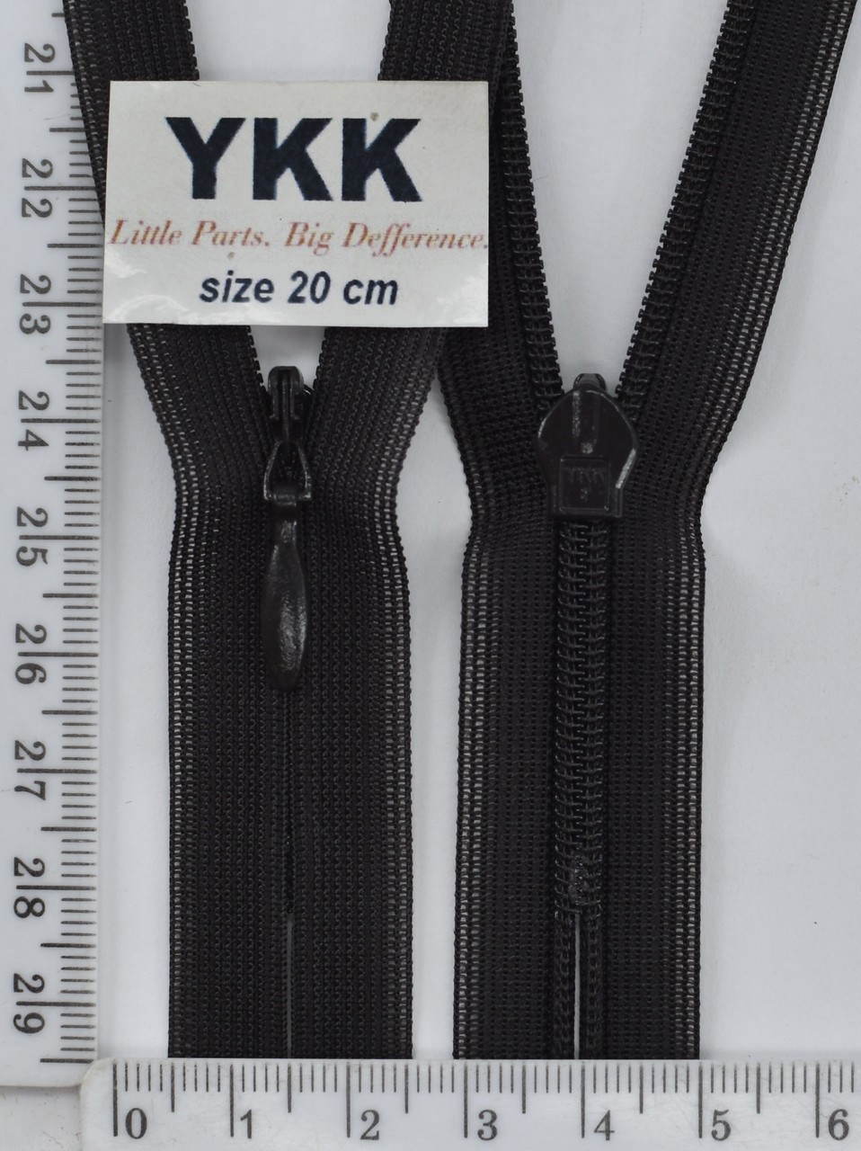 Блискавка спіраль №2 YKK Японія потайна нейлон 20см (916) темно коричн