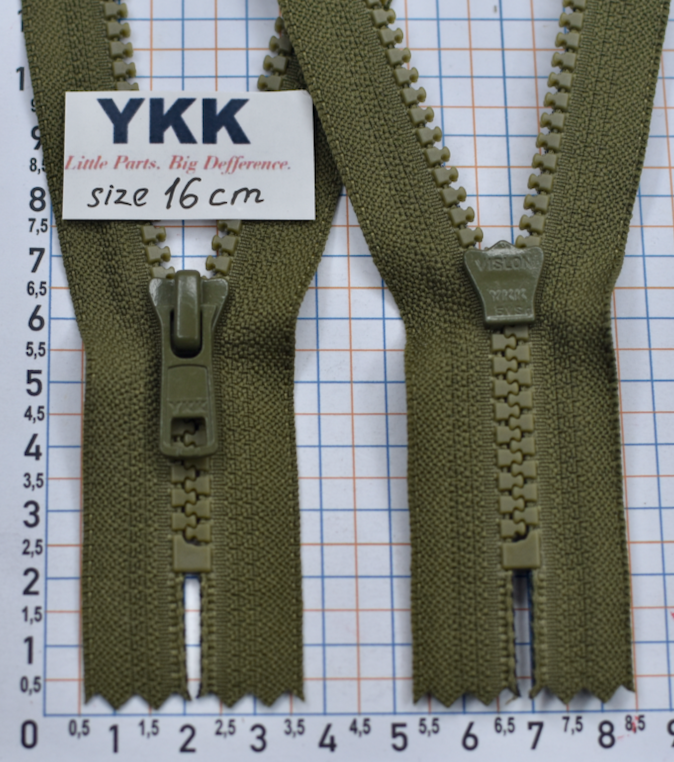 Блискавка 16см трактор №5 YKK Японія VSC-56-DA-E-P14N- 888 хакі