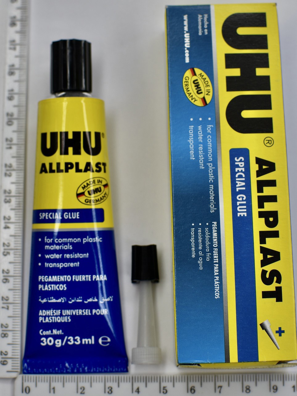 Клей UHU Німеччина "ALL PLAST" для пластику та моделювання 33мл
