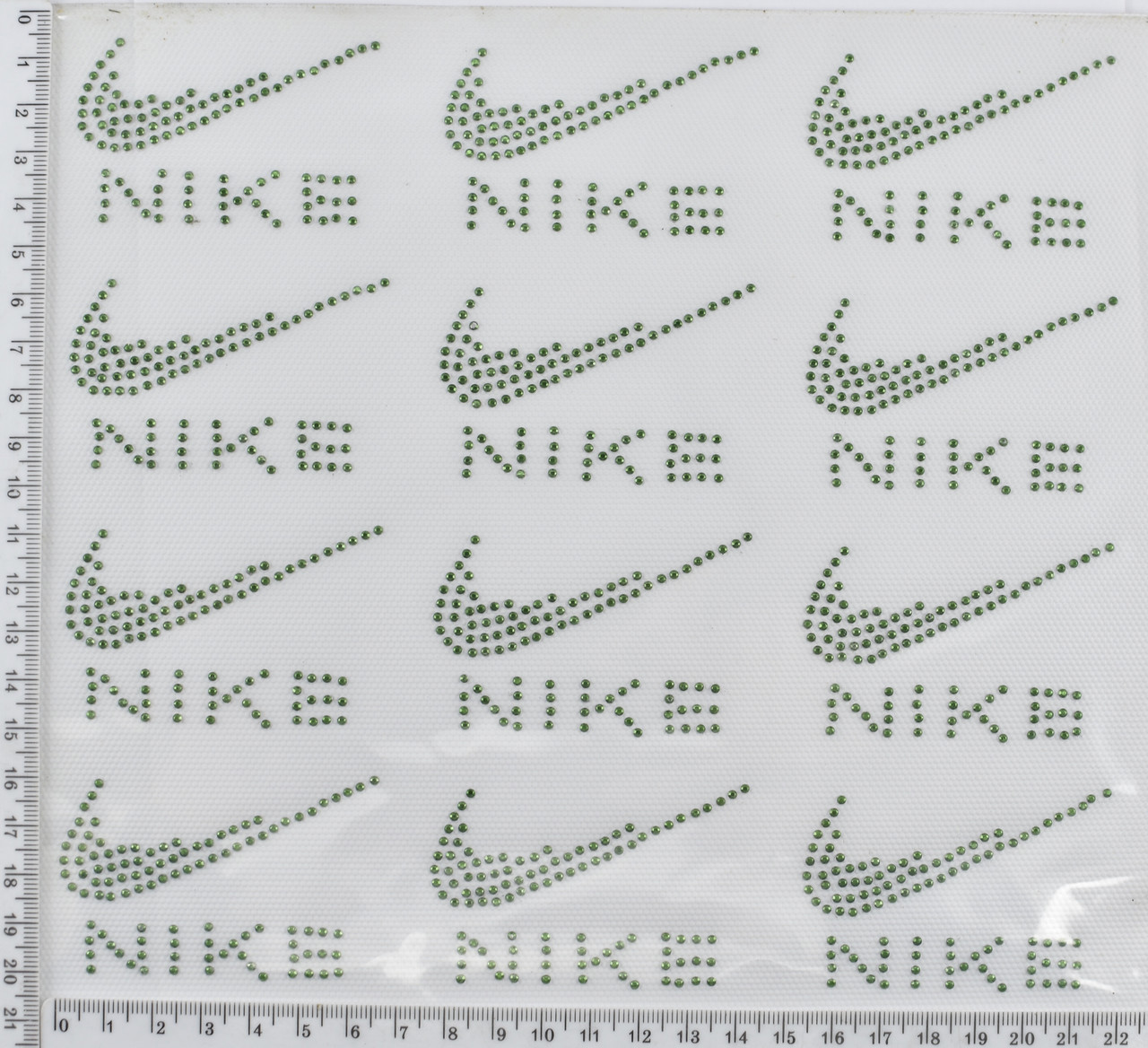 Стрази з покриттям (NIKE зелен-12)