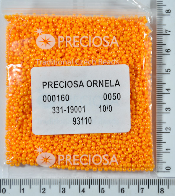 Бісер PRECIOSA №10 / 0 натурал №93110 пакет 50 грам