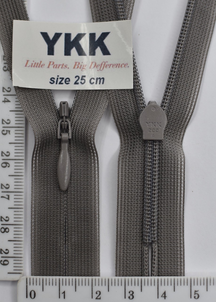 Блискавка спіраль №2 YKK Японія потайна нейлон 25см (222)