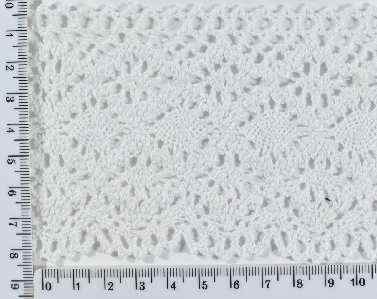 Мереживо в'язане бавовна + п  е шир 10см S1761 біле