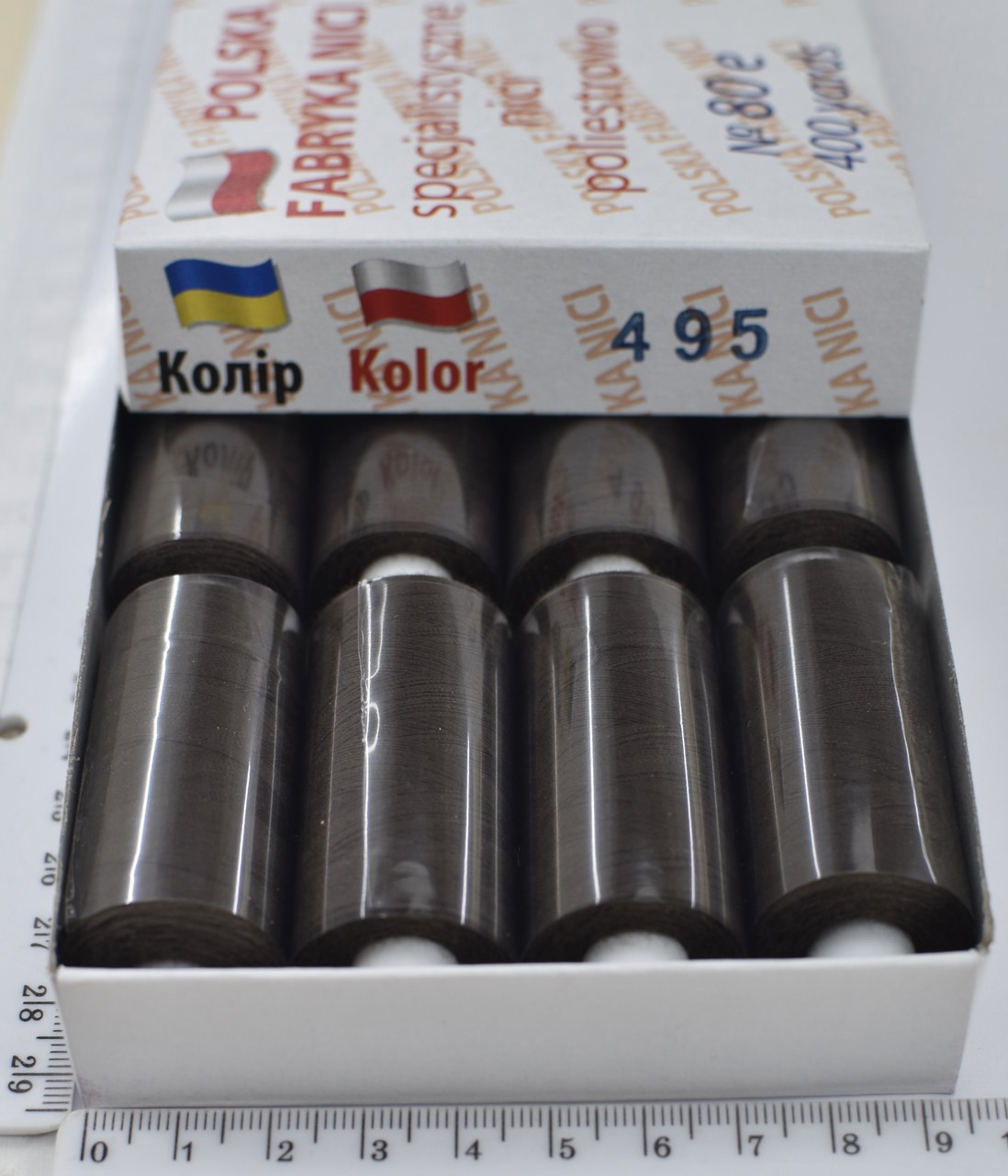 Нитка поліестер армовані №80 (аналог №40 / 2) 400ярд Польща №495