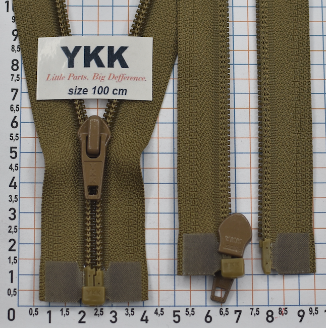 Блискавка 100см спіраль № 5 YKK Японія CIFOR-56 беж кайот