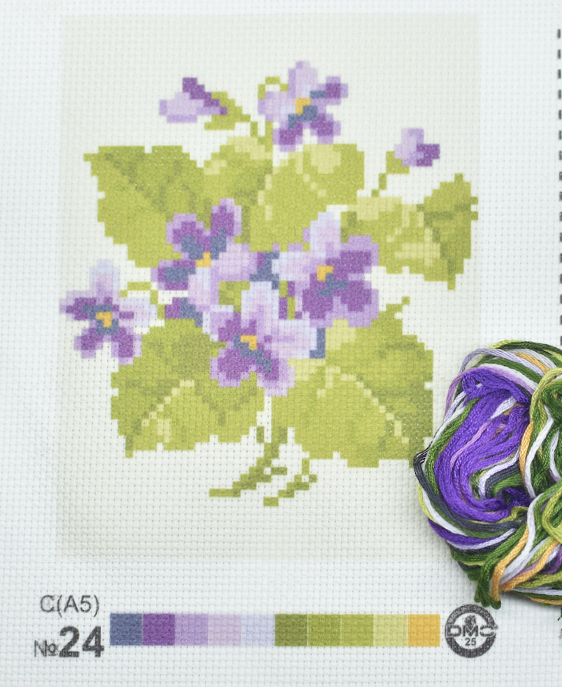 Набір (друк тканину (Польща) А5 + муліне) №25