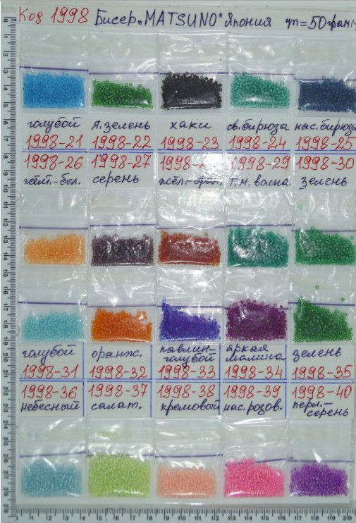 Бісер №11 / 0 "MATSUNO" -Японія (50гр) №834 нас.бірюза