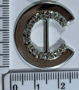 Пряжка страза №7052 щір 2см уп = 6 шт