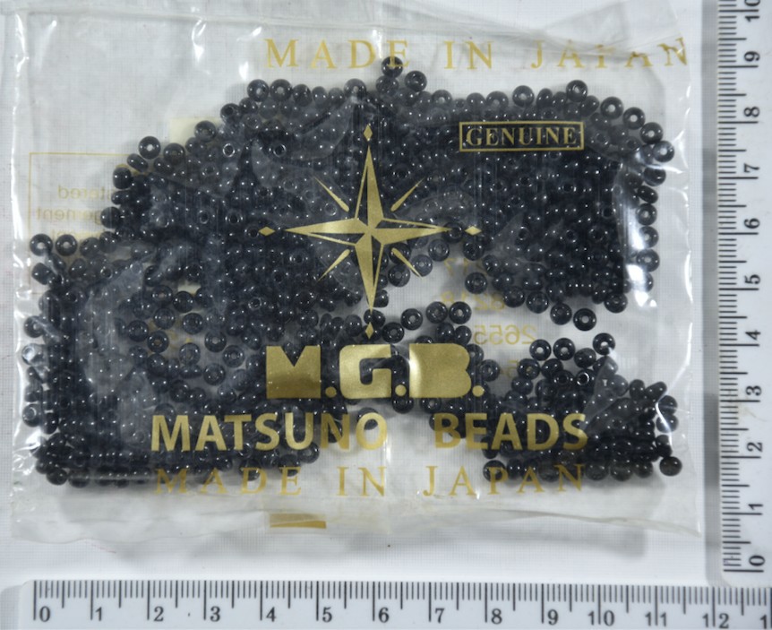 Бісер 6/0 "MATSUNO" Японія (50гр) чорний пакет 50 грам