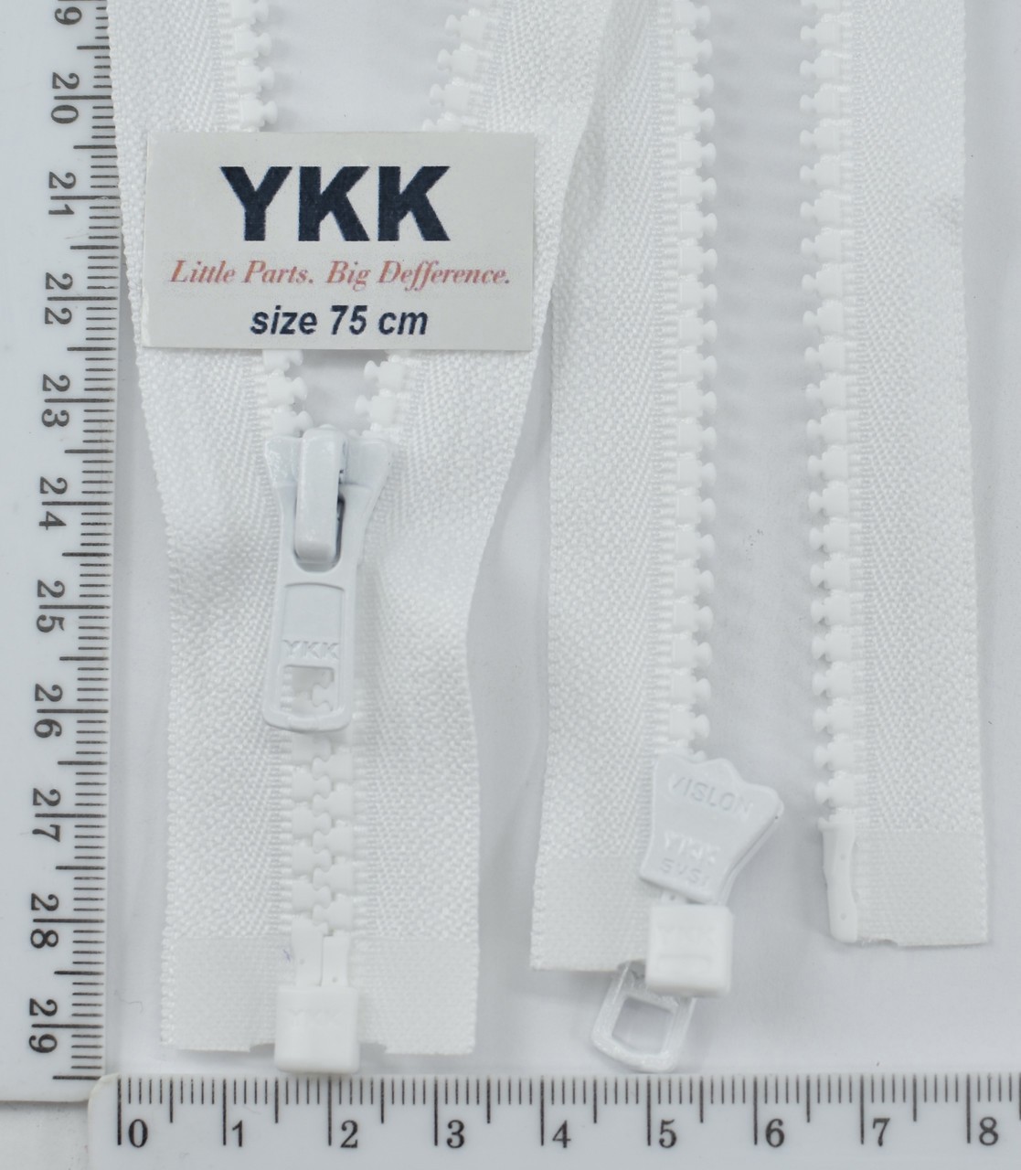 Блискавка трактор 75см №5 YKK Японія білий (2)