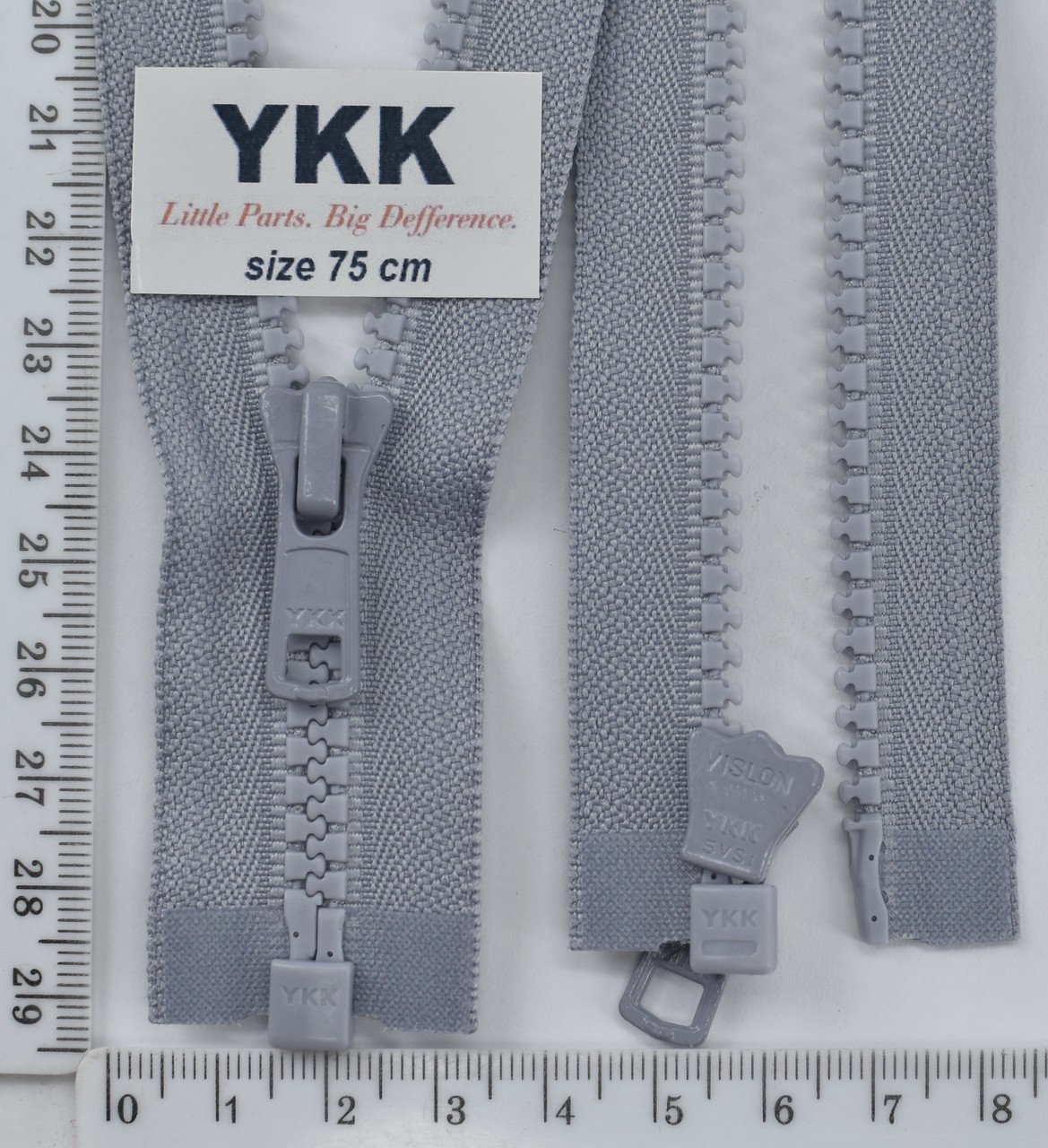 Блискавка трактор №5 YKK Японія разьемний 75см (361) сіро-блакитний