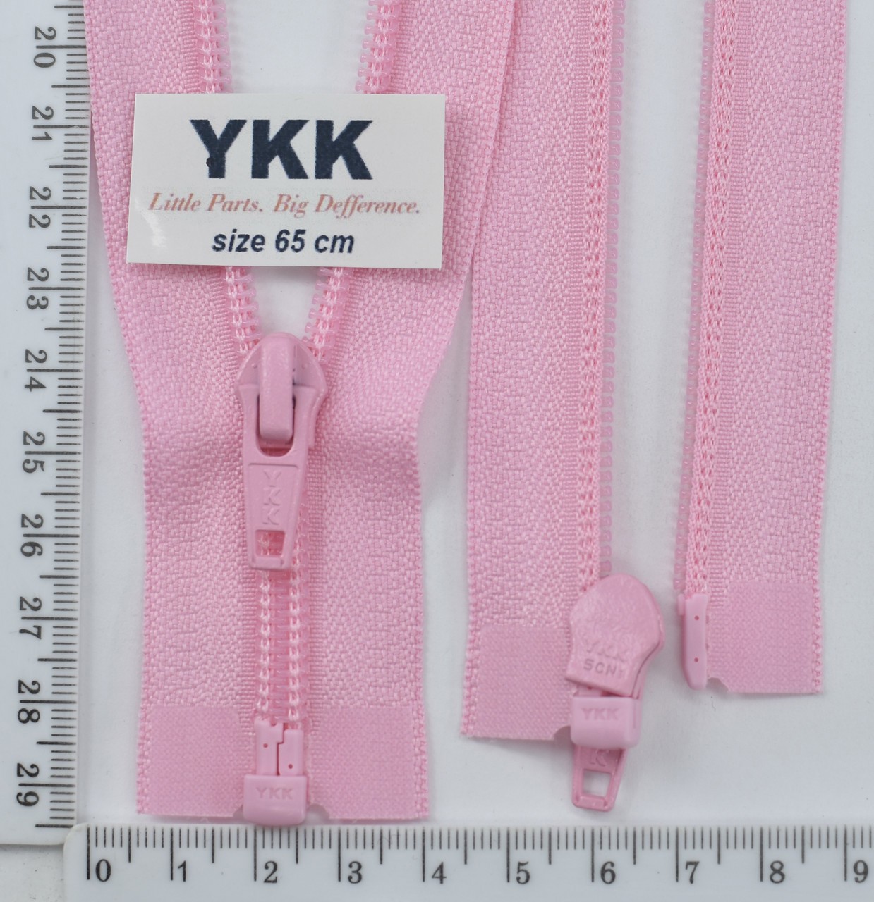 Блискавка YKK спіраль №5 разьемний 65см (513) рожевий
