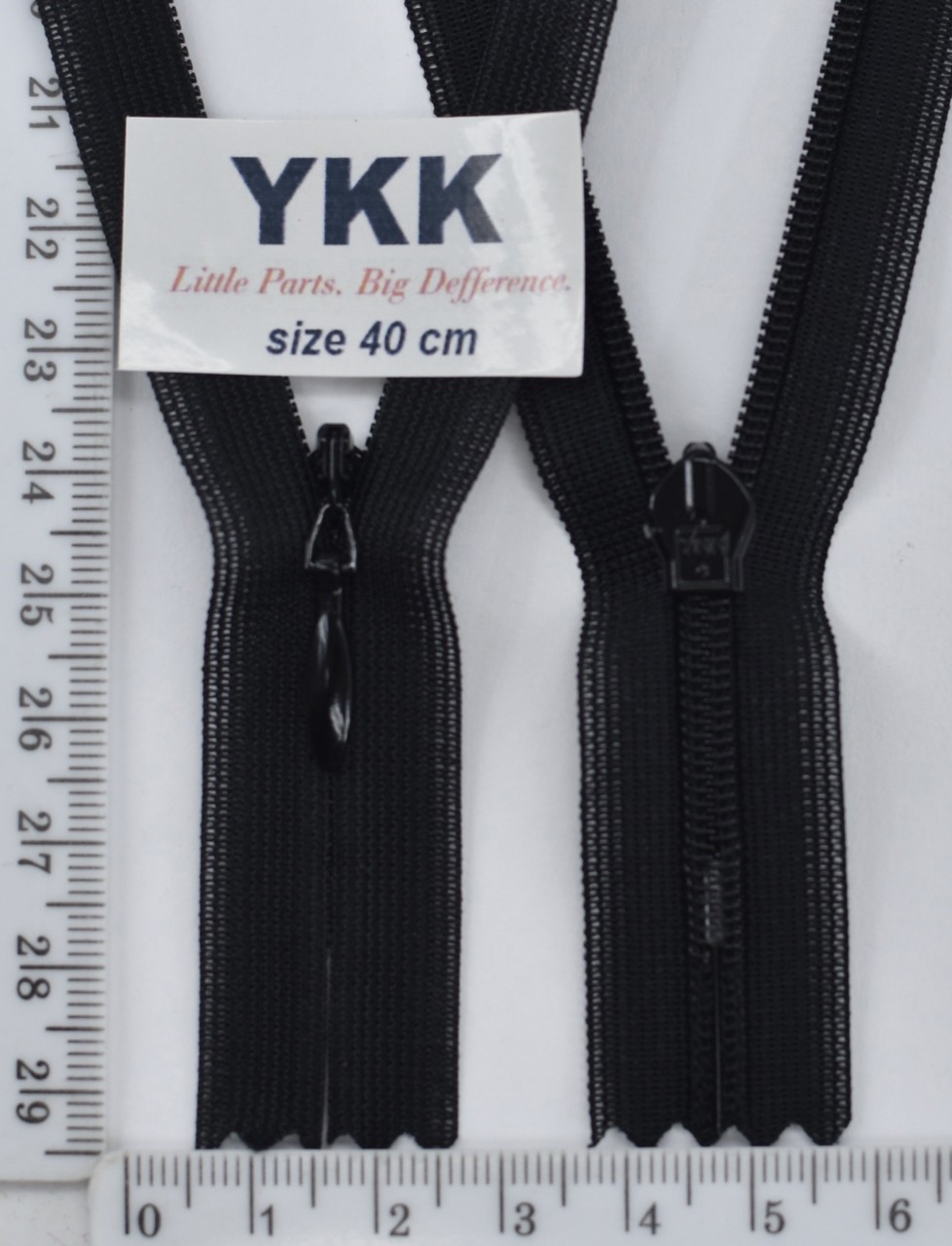 Молния спираль №2 YKK Япония потайная нейлон 40см чорна