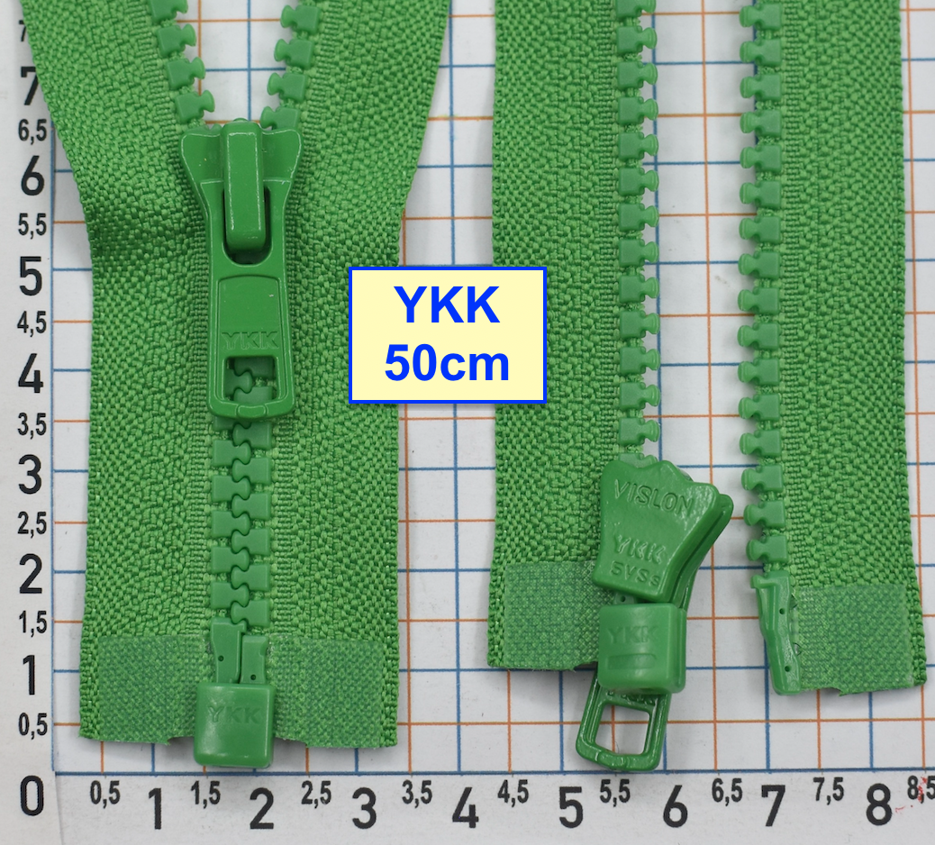 Блискавка трактор № 5 YKK Японія 50см  зелено лаймов (467)