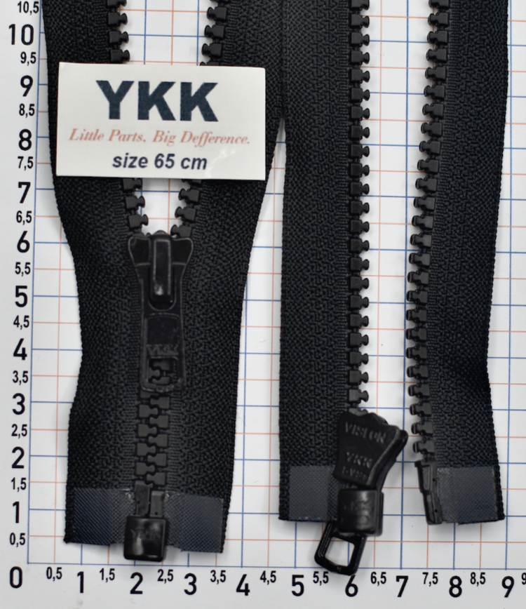 Блискавка трактор № 5 YKK Японія 65см  чорний (1)