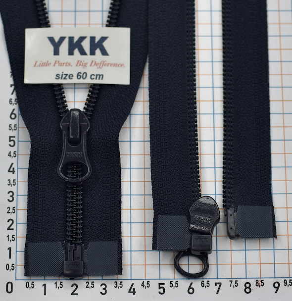 Блискавка 60см YKK Японія спіраль № 5 CIFOR-56-DALHD-E-233 т син