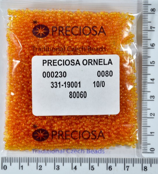 Бісер PRECIOSA №10 / 0 прозорого №80060 пакет 50 грам