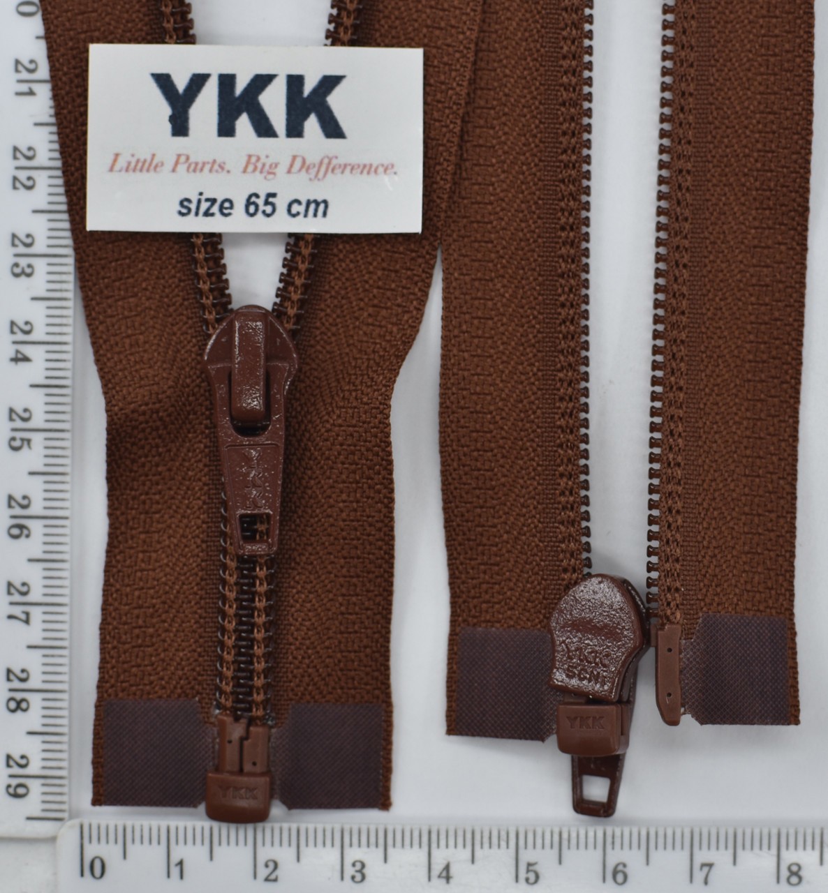 Блискавка YKK спіраль №5 разьемний 65см (236) т рудий