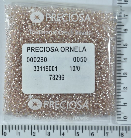 Бісер PRECIOSA №10 / 0 блискучий №78296 пакет 50 грам