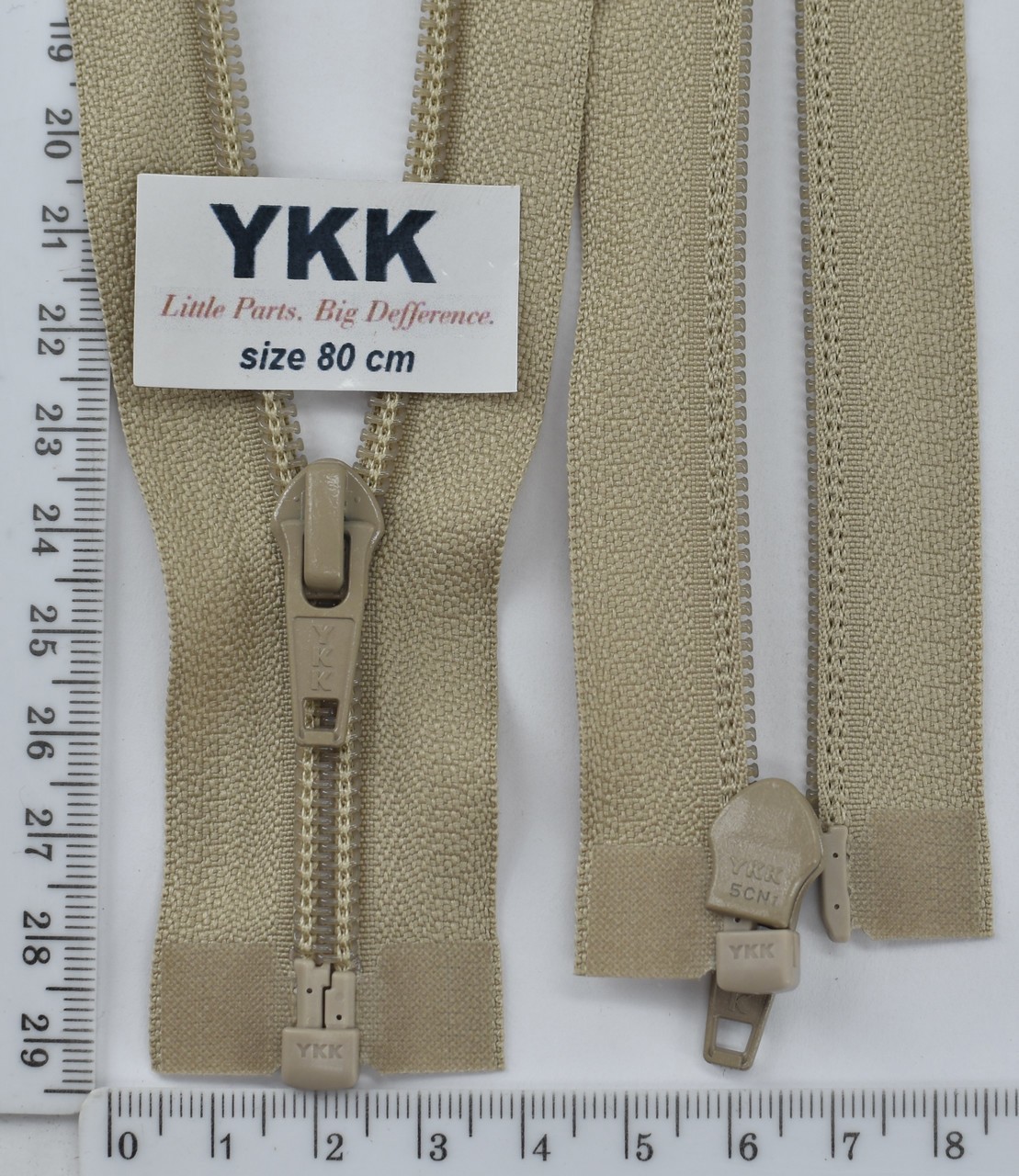 Блискавка спіраль №5 YKK Японія разьемний 80см (085) гр бежев