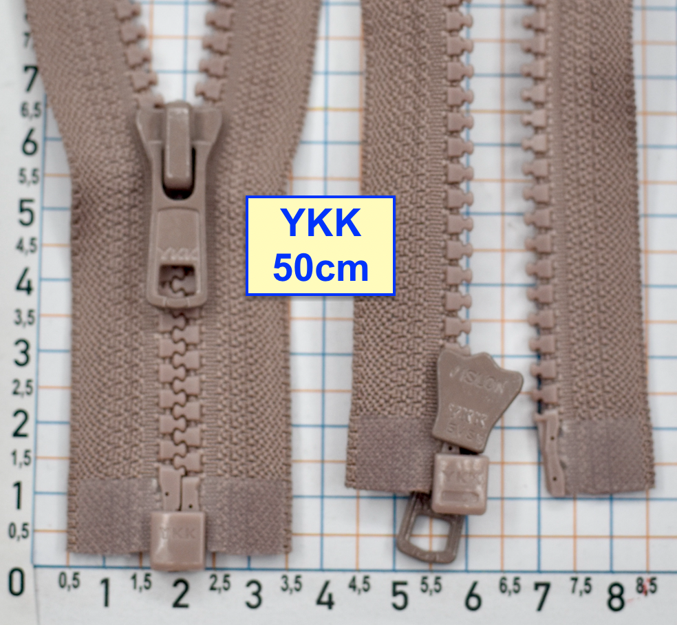 Блискавка трактор № 5 YKK Японія 50см  блідо фрезов рожев (641)