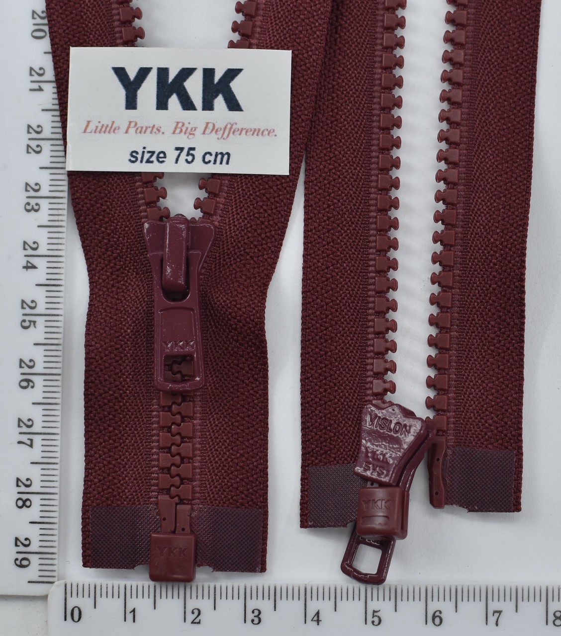 Блискавка трактор №5 YKK Японія разьемний 75см (527) бордо